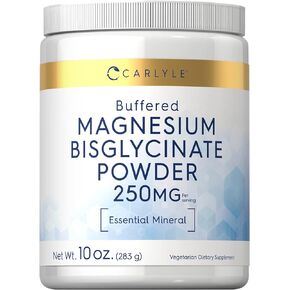 مسحوق بيسجليسينات المغنيسيوم | 250 مجم | 10 أونصة | مكمل نباتي وغير معدّل وراثيًا وخالي من الغلوتين | بواسطة كارلايل in Kuwait
