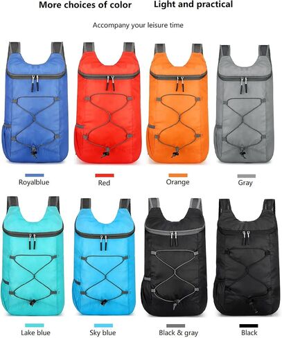levayhill 16L Hiking-Daypack, Water-Resistant-Lightweight Foldable Travel Backpacks, Camping Outdoor Backpack Carry-on Bag in Kuwait