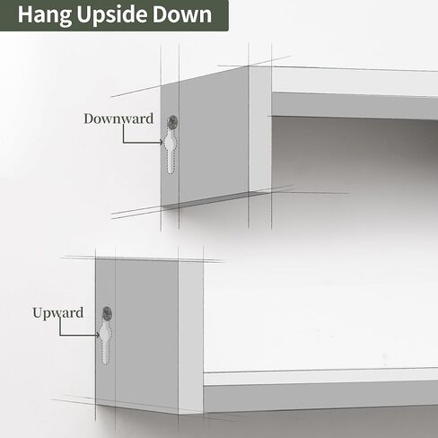 Afuly U Shape Wall Shelves Grey Green White Set of 3 in Kuwait