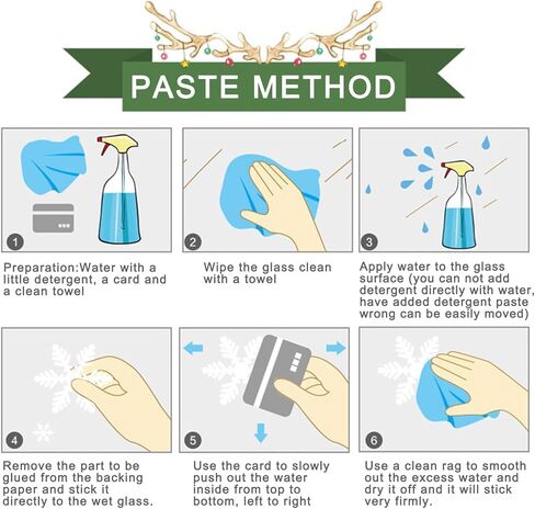 ملصقات نافذة بتصميم ندفة الثلج، ملصقات ثابتة غير لاصقة مزدوجة الجوانب قابلة لاعادة الاستخدام لتغطية الابواب الزجاجية وديكور الحفلات (ندفة الثلج) in Kuwait