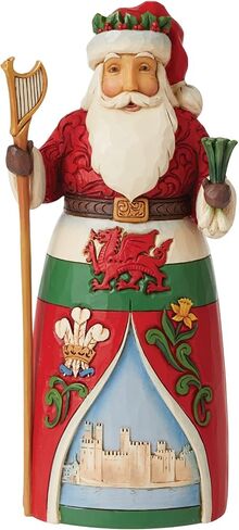 Enesco Jim Shore Heartwood Creek Santas Around The World Welsh Figurine, 7.08 Inch, Multicolor in Saudi Arabia