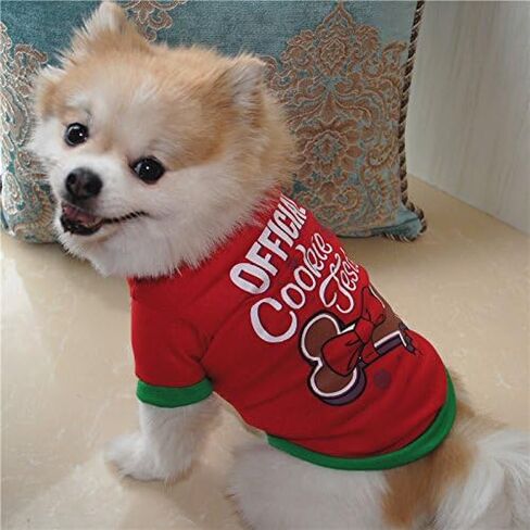Pack of 3 Dogs Christmas Shirts Snowflakes Clothes Pet Santa Claus Suit Puppy Outfits Funny T-Shirt for Small Dogs and Cats Christmas Holiday Festival Party (X-Small) in Saudi Arabia