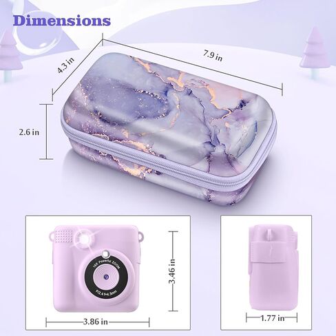 Fintie Kids Camera Case Compatible with ESOXOFFORE, MINIBEAR, Dylanto, GKTZ, Mgaolo, WEEFUN Instant Print Camera Digital Video Cameras, Hard Carrying Storage Bag Holder Organizer, Pink Horse in Saudi Arabia