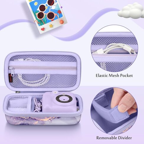 Fintie Kids Camera Case Compatible with ESOXOFFORE, MINIBEAR, Dylanto, GKTZ, Mgaolo, WEEFUN Instant Print Camera Digital Video Cameras, Hard Carrying Storage Bag Holder Organizer, Pink Horse in Saudi Arabia