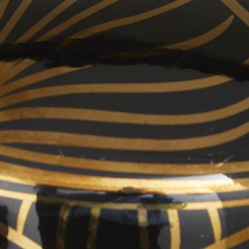 Deco 79 Ceramic Floral Decorative Jars with Gold Accents, Set of 2 14", 12"H, Black in Kuwait