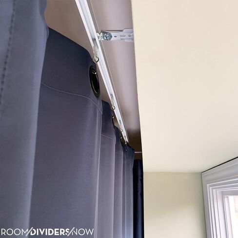 Room/Dividers/Now Curtain Track Set, Wall-Mounted - XXL, For Spaces 12ft to 15ft Wide (White) | Room Divider Curtain Track Set | Premium Design Wall Mount Curtain Rail Track in Kuwait