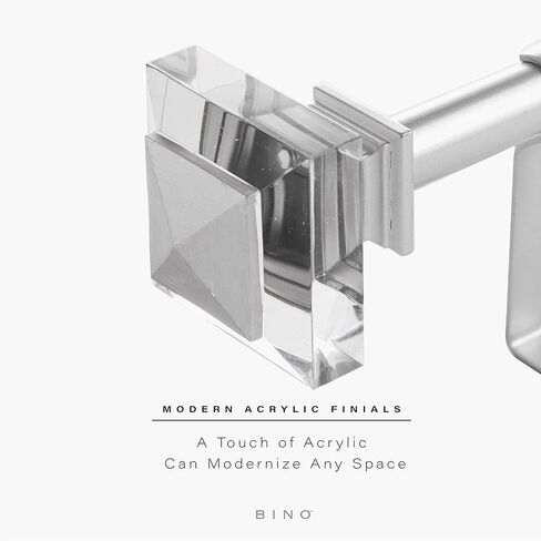 BINO Window Curtain Rod - 42" to 120", Silver - Drapery Curtain Rods for Windows Drapery Rods Adjustable Curtain Rod Modern Curtain Rod Window Rods for Curtains Decorative Curtain Rods in Kuwait