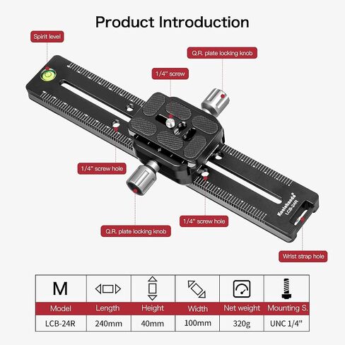 Koolehaoda 240mm Nodal Slide Quick Release Clamp, Angle Adjustable in Saudi Arabia