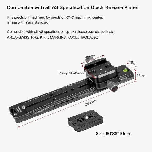 Koolehaoda 240mm Nodal Slide Quick Release Clamp, Angle Adjustable in Saudi Arabia