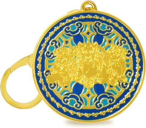 Feng Shui Three Celestial Guardians Keychain Harmony Wealth Porsperity Success Zen Amulet Christmas New Year Gift W5474 in Saudi Arabia