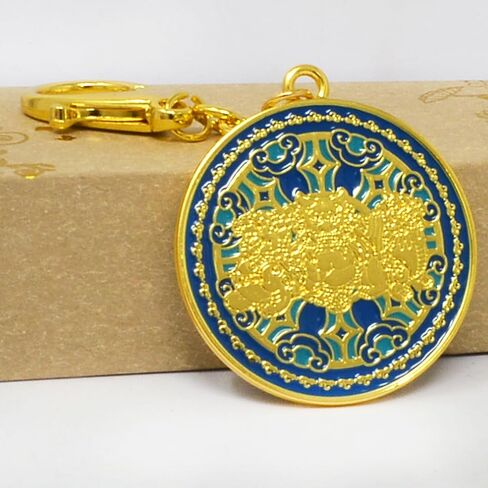 Feng Shui Three Celestial Guardians Keychain Harmony Wealth Porsperity Success Zen Amulet Christmas New Year Gift W5474 in Saudi Arabia