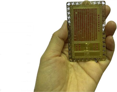 DMtse Chinese Feng Shui Amulet Card for Protection Avalokitesvara Kwan Yin Guanyin Gold Card for Good Luck Auspicious Success and Protection in Saudi Arabia