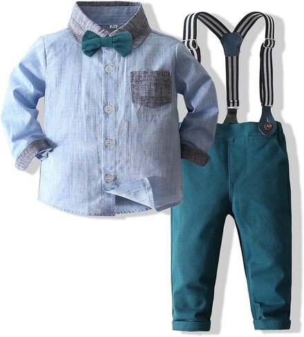 ملابس الأطفال الصغار من YUN HAO ملابس رجالية وربطات عنق وقمصان + حمالات وسراويل in Kuwait