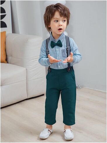 ملابس الأطفال الصغار من YUN HAO ملابس رجالية وربطات عنق وقمصان + حمالات وسراويل in Kuwait