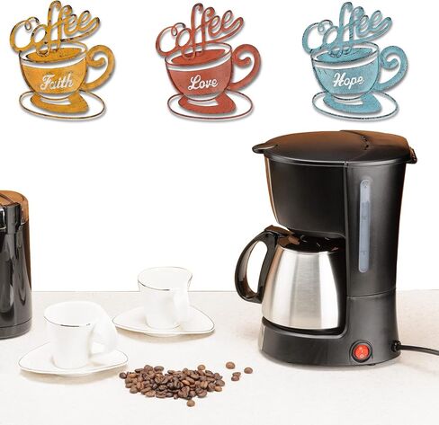 Tfro & Cile Kitchen Coffee Wall Decor Metal Home Decororation Indoor Eat Decor, 3 Pack in Saudi Arabia