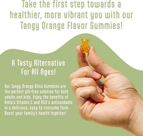 AyurBites Vitamin C & Immunity + Digestion Booster Gummies with Amla, Apple Cider Vinegar, Plant Collagen - 60 Count, 30 Days in Saudi Arabia