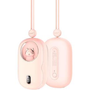 شاحن محمول لطيف بقوة 10000 مللي أمبير في الساعة، جهاز تدفئة اليد قابل لإعادة الشحن، 3 مستويات للحرارة، تسخين على الوجهين مع سخان شاشة رقمية، شحن سريع، أضواء ملونة للطاقة المتنقلة 3 في 1 in Kuwait