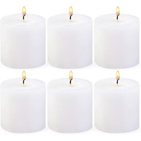 12 Pack 2x3 Inch Pillar Candles, Unscented Column Candles for Home Restaurants Spa Church Weddings, Smokeless Dripless and Clean Burning Emergency Candle - White in Kuwait