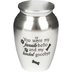 Black Rhino Small Pet Urn - Pet Urns for Dogs or Cats Ashes - Cremation Urns for Remains of Beloved Pets - Secure Threaded Lid - Fits in Palm of Hand - Silver Polished - 1.7 x 2.7 Inches in Kuwait