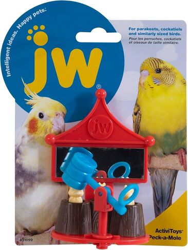 JW Pet Company Activitoy Peck-A-Mole Small Bird Toy, Colors Vary in Saudi Arabia