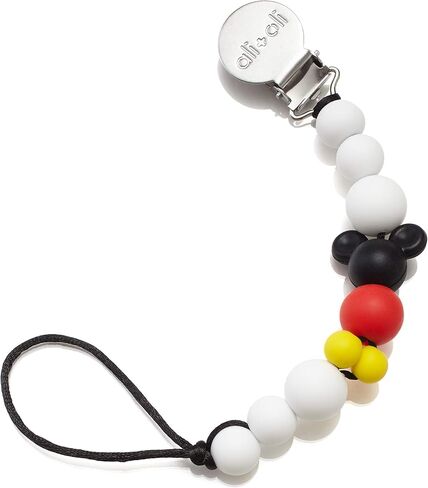 Ali+Oli Silicone Pacifier Clip for Baby (Mouse) 100% Food-Grade BPA Free Newborn Pacifier Holder Infant Binky Clip for Baby Boy or Girl | Food-grade material, Keeps soothers within reach, Secure attachment, Lightweight, Everyday use, Easy cleaning in Kuwait