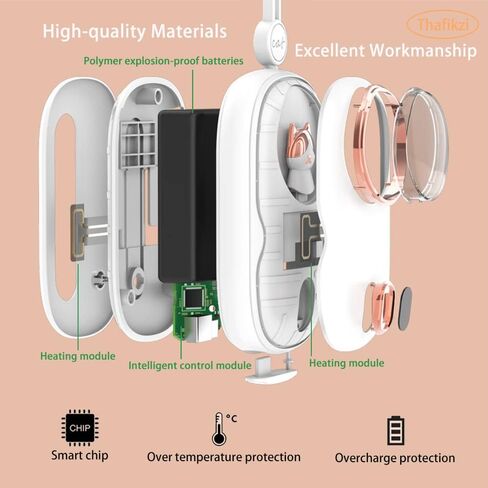 شاحن محمول لطيف بقوة 10000 مللي أمبير في الساعة، جهاز تدفئة اليد قابل لإعادة الشحن، 3 مستويات للحرارة، تسخين على الوجهين مع سخان شاشة رقمية، شحن سريع، أضواء ملونة للطاقة المتنقلة 3 في 1 in Kuwait