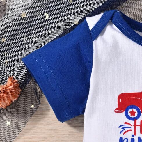 ملابس أطفال حديثي الولادة من Unutiylo ملابس أطفال أولادي في الرابع من يوليو طقم ملابس للأطفال الأولاد والبنات in Kuwait