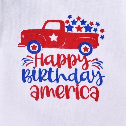 ملابس أطفال حديثي الولادة من Unutiylo ملابس أطفال أولادي في الرابع من يوليو طقم ملابس للأطفال الأولاد والبنات in Kuwait