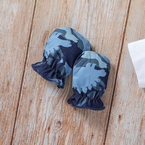 Camidy 5Pcs Baby Boy Clothes Dinosaur Long Sleeve Romper Top+ Pants+ Hat+ Gloves Infant Spring Outfits Set 0-12 Months in Kuwait