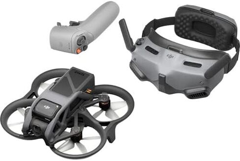مجموعة DJI Avata Explorer Combo مع نظارات Integra مع مجموعة Flymore للتحكم في الحركة RC Motion 2، 3 بطاريات، طائرة بدون طيار بدون طيار لمشاهدة الشخص الأول مع فيديو ثابت 4K مع بطاقة Micro SD سعة 128 جيجابايت، وحقيبة ظهر، والمزيد in Kuwait