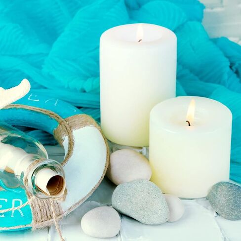 12 Pack 2x3 Inch Pillar Candles, Unscented Column Candles for Home Restaurants Spa Church Weddings, Smokeless Dripless and Clean Burning Emergency Candle - White in Kuwait