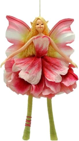 دمية جنية وردية مصنوعة يدويًا من الفاوانيا الوردية - مع أجنحة من تاسي ديزاين in Kuwait