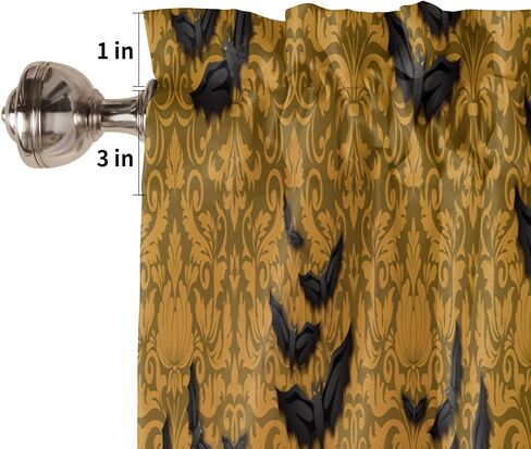 TTBDKKDM Halloween Window Valance for Kitchen Living Room Bedroom Jack Skellington and Sally Window Curtain for Halloween Decorations and Supplies Rod Pocket Window Treatment Valance Short Curtain in Kuwait