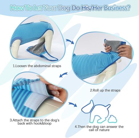 FUAMEY Recovery Suit for Dogs After Surgery,Soft Breathable Dog Bodysuit in Saudi Arabia