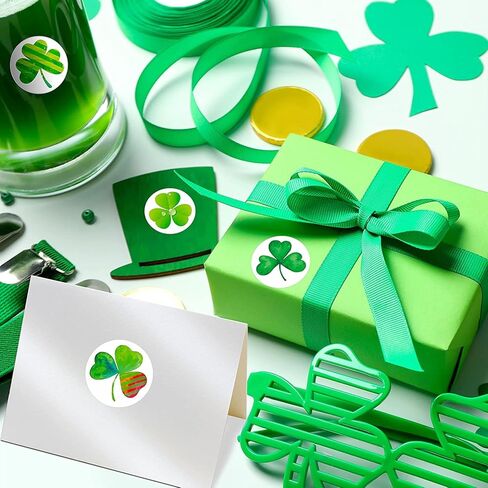 Angjiny 50 قطعة من ملصقات عيد القديس باتريك، ملصقات منقوشة على شكل شامروك، ملصقات نافذة شامروك خضراء، ملصقات نافذة شامروك ثابتة لديكور الربيع الأيرلندي in Kuwait
