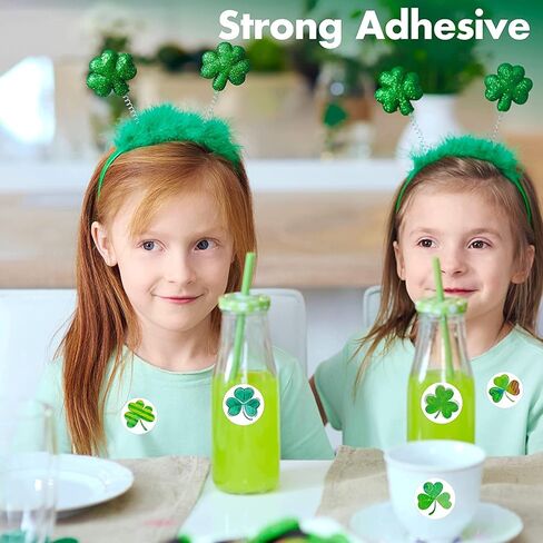 Angjiny 50 قطعة من ملصقات عيد القديس باتريك، ملصقات منقوشة على شكل شامروك، ملصقات نافذة شامروك خضراء، ملصقات نافذة شامروك ثابتة لديكور الربيع الأيرلندي in Kuwait