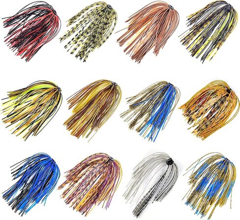 Eupheng 12 لون سيليكون تهزهز التنانير الصيد إغراء تنورة استبدال ل Spinnerbaits باس Buzzbaits DIY الحبار تهزهز سبينر الطعم Buzzbaits الملحقات in Kuwait