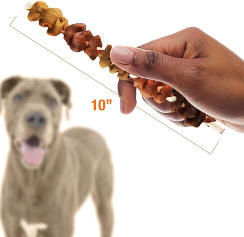 Good 'n' Fun Triple Flavor Colossal Kabobs, 3 Count, Treat Extra-Large Dogs to Long-Lasting Rawhide Chews in Kuwait