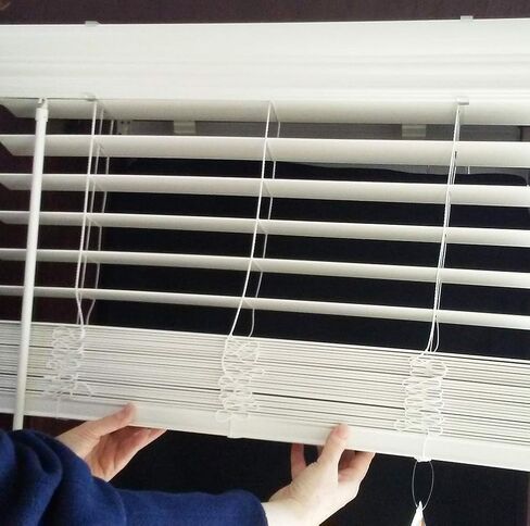 US Window And Floor 2" Faux Wood 70.125" W x 43" H, Inside Mount Cordless Window Blinds, Smooth White,CLF0107010430 in Kuwait