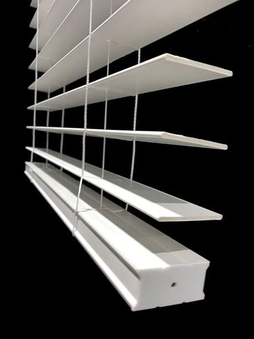 US Window And Floor 2" Faux Wood 70.125" W x 43" H, Inside Mount Cordless Window Blinds, Smooth White,CLF0107010430 in Kuwait