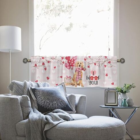 HawSkgFub Spring Summer Honey Bee Gnome Daisy Flower Kitchen Curtain Valance 54 x 18, Buffalo Plaid Short Topper Curtains Window Rod Pocket, Home Farmhouse Honeycomb Living Room Bedroom Bathroom Decor in Kuwait