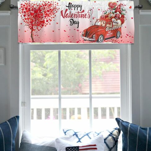 HawSkgFub Spring Summer Honey Bee Gnome Daisy Flower Kitchen Curtain Valance 54 x 18, Buffalo Plaid Short Topper Curtains Window Rod Pocket, Home Farmhouse Honeycomb Living Room Bedroom Bathroom Decor in Kuwait