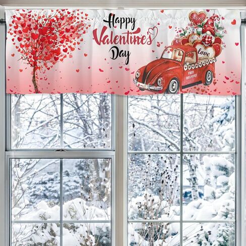 HawSkgFub Spring Summer Honey Bee Gnome Daisy Flower Kitchen Curtain Valance 54 x 18, Buffalo Plaid Short Topper Curtains Window Rod Pocket, Home Farmhouse Honeycomb Living Room Bedroom Bathroom Decor in Kuwait