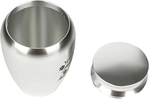 Black Rhino Small Pet Urn - Pet Urns for Dogs or Cats Ashes - Cremation Urns for Remains of Beloved Pets - Secure Threaded Lid - Fits in Palm of Hand - Silver Polished - 1.7 x 2.7 Inches in Kuwait