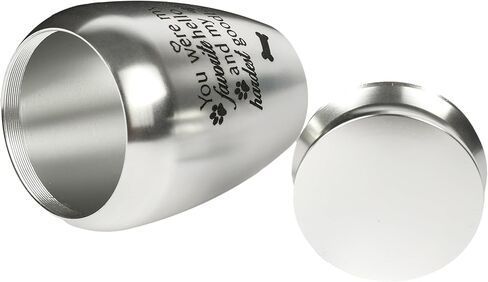 Black Rhino Small Pet Urn - Pet Urns for Dogs or Cats Ashes - Cremation Urns for Remains of Beloved Pets - Secure Threaded Lid - Fits in Palm of Hand - Silver Polished - 1.7 x 2.7 Inches in Kuwait