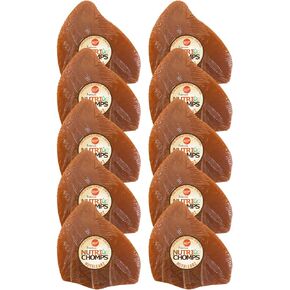 NutriChomps Nutri Ears-سهلة الهضم، مكافآت للكلاب خالية من الجلود الخام، حزمة من 10 قطع، نكهة الدجاج الحقيقية، بني (NT082V-10) in Kuwait