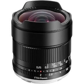 TTArtisan APS-C 10 مم F2 للعدسات ذات الزاوية الواسعة للغاية لتركيب FX عدسة كاميرا بتركيز يدوي نصف إطار متوافقة مع الكاميرا بدون مرآة (EOS-RF Mount)