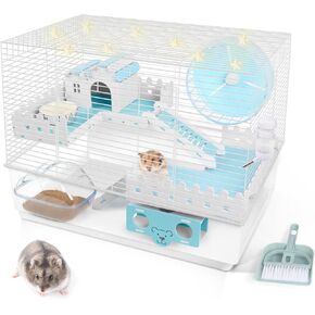 BUCATSTATE Hamster Cages and Habitats Small Animal Cage with Accessories Rat, Mouse Basic Cage for Syrian Hamster Gerbils in Kuwait