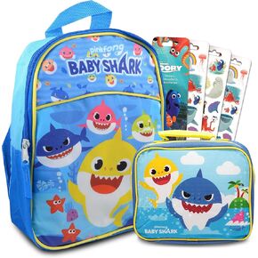 مجموعة حقيبة ظهر وحقيبة طعام للأطفال من سن القرش للأطفال للأولاد والبنات ~ مجموعة من 3 قطع من لوازم المدرسة مع حقيبة مدرسية صغيرة بحجم 27.94 سم وحقيبة غداء وملصقات فايندنج دوري in Kuwait