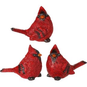 RAZ Imports Set of 3 Resin Cardinal Figurines, 3" in Saudi Arabia